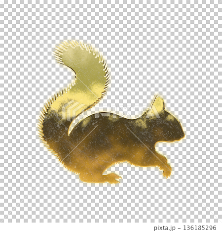 Golden squirrel with alpha channel 136185296