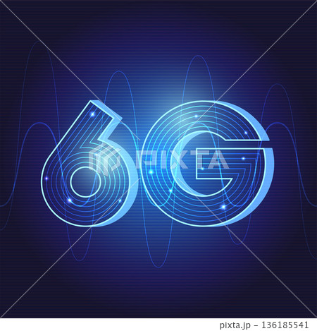 6G Hyper Connected AI Native Digital Network Background 136185541