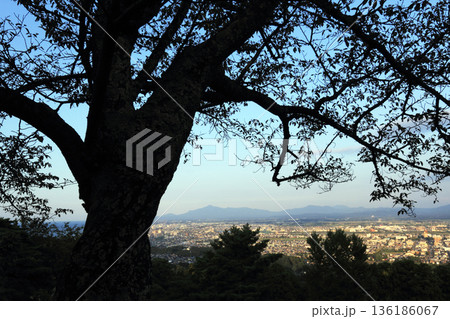 春日山城跡から見た上越の街並み 136186067