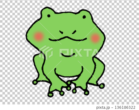 一隻逗人喜愛的青蛙的例證 136186322
