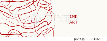 Abstract ink line vector background 136186496