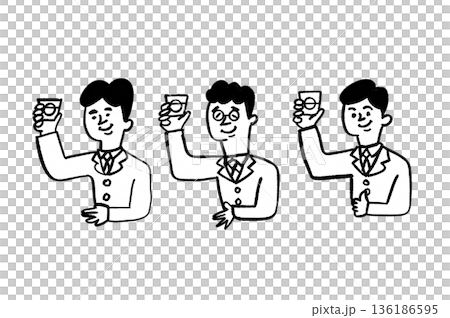 穿著膽量的衣服的男人和婦女擺在 136186595