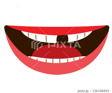 Mouth With Missing Teeth Close Up Cartoon Vector Illustration Mouth With Missing Teeth Close Up Cartoon Vector Illustration 136186843