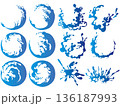 水を表現した素材 136187993