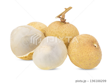 longan fruit isolated on white background longan fruit isolated on white background 136188209