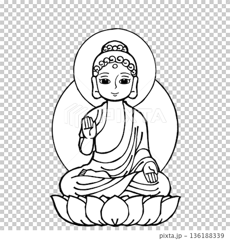 Shaka Nyorai (B)（睜開眼睛，單色） 136188339