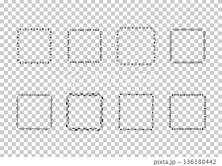 Natural and simple hand-drawn frame set 27 136188442