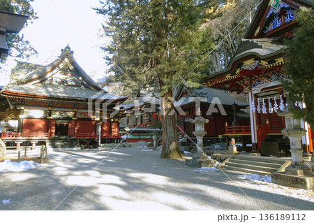 埼玉県：三峯神社の社殿／秩父市・2月 136189112