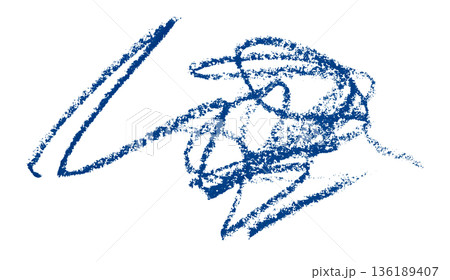 blue pencil strokes isolated on transparent background blue pencil strokes isolated on transparent background 136189407