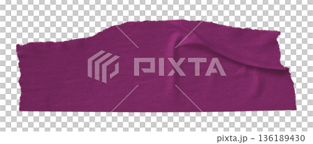 purple crumpled torn tape isolated on transparent background. purple crumpled torn tape isolated on transparent background. 136189430