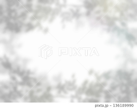 壁に木々の影か映るフレーム背景素材 136189990