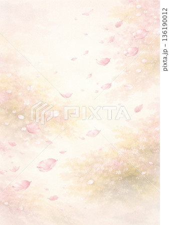 桜の花びらと静かな風景 136190012