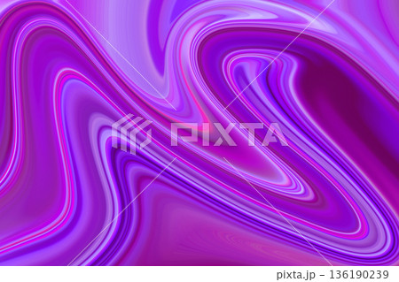 Purple abstract swirl pattern with smooth flowing lines and liquid marble background Purple abstract swirl pattern with smooth flowing lines and liquid marble background 136190239