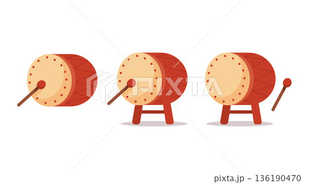 Red Drum with Drumstick vector illustration Red Drum with Drumstick vector illustration 136190470