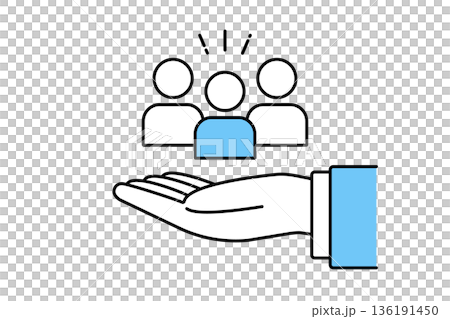 一位穿著西裝的人的手，負責取得和引入人力資源。 136191450