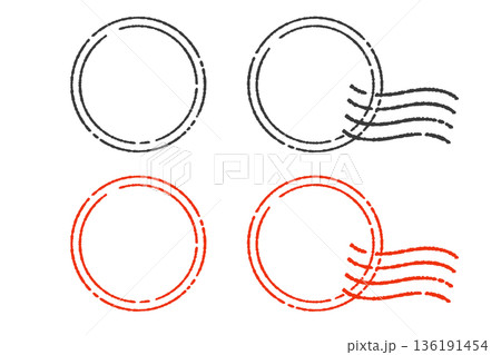 レトロでビンテージ風なスタンプのフレーム 136191454