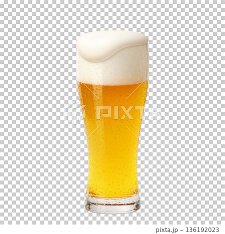 逼真的啤酒杯插圖 136192023