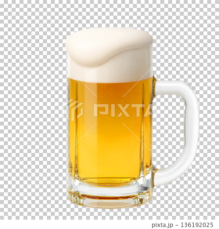 Beer mug illustration glass realistic 136192025