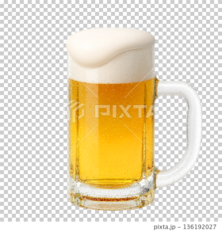Beer mug illustration glass realistic 136192027