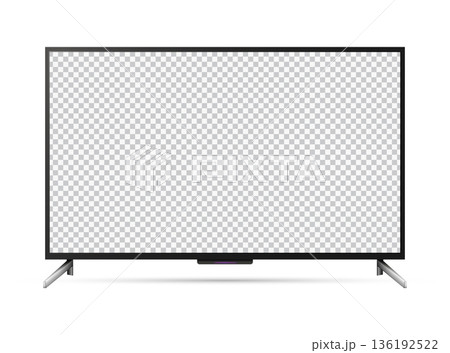 Modern flat screen television with blank empty screen 136192522