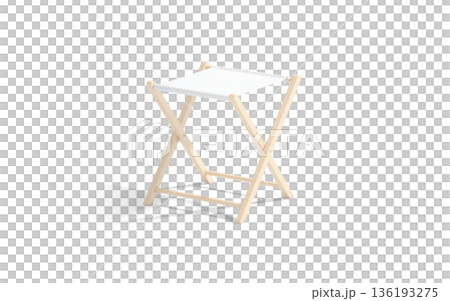 Blank white camp folding stool mockup, png, transparent background, 3d rendering. Empty travel chair with sling seat mock up cut out. Clear foldable canvas chaise summer camping or picnic template. Blank white camp folding stool mockup, png, transparent background, 3d rendering. Empty travel chair with sling seat mock up cut out. Clear foldable canvas chaise summer camping or picnic template. 136193275