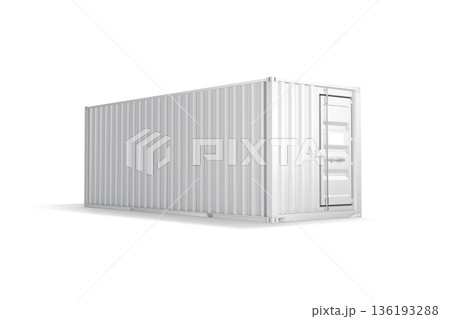 Blank white steel cargo container mockup, png, transparent background, 3d rendering. Empty warehouse box for commercial trasport delivery mock up, cut out. Clear carrier trade storage template. Blank white steel cargo container mockup, png, transparent background, 3d rendering. Empty warehouse box for commercial trasport delivery mock up, cut out. Clear carrier trade storage template. 136193288