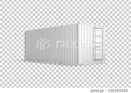 Blank white steel cargo container mockup, png, transparent background, 3d rendering. Empty warehouse box for commercial trasport delivery mock up, cut out. Clear carrier trade storage template. Blank white steel cargo container mockup, png, transparent background, 3d rendering. Empty warehouse box for commercial trasport delivery mock up, cut out. Clear carrier trade storage template. 136193288