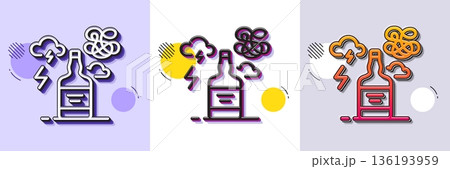 Alcohol addiction line icon. Halftone dotted pattern. Gradient icon with grain shadow. Difficult stress sign. Mental health problem symbol. Line alcohol addiction icon. Various designs. Vector Alcohol addiction line icon. Halftone dotted pattern. Gradient icon with grain shadow. Difficult stress sign. Mental health problem symbol. Line alcohol addiction icon. Various designs. Vector 136193959