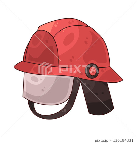 illustration of firefighter helmet 136194331