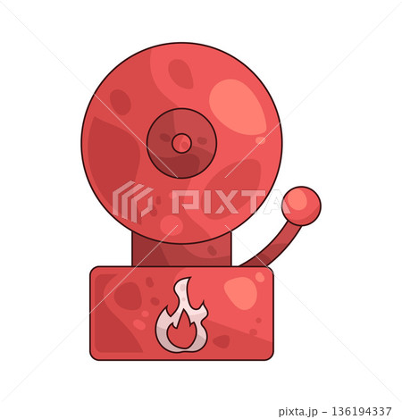 illustration of emergency bell illustration of emergency bell 136194337