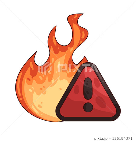 illustration of arson symbol illustration of arson symbol 136194371