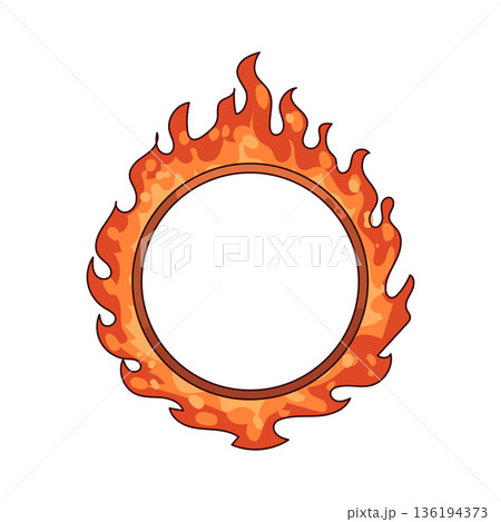 illustration of ring of fire illustration of ring of fire 136194373