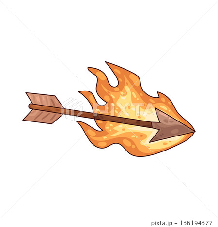 illustration of fire arrow 136194377