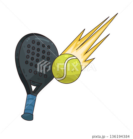 illustration of Padel Smash 136194384