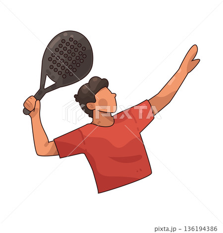 illustration of Padel Bandeja 136194386