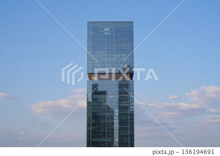 tall skyscrapers against the blue sky tall skyscrapers against the blue sky 136194691