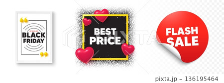 Best price photo frame 3d hearts. Flash sale sticker banner. Best Price tag. Special offer Sale sign. Advertising Discounts symbol. Black friday poster. Promo background. Vector Best price photo frame 3d hearts. Flash sale sticker banner. Best Price tag. Special offer Sale sign. Advertising Discounts symbol. Black friday poster. Promo background. Vector 136195464