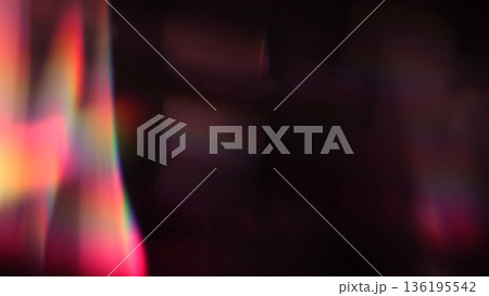 Abstract Iridescent Light Leak Overlay, Dark Ambient Style, Chromatic Flare, Vintage Cinematic Effect Abstract Iridescent Light Leak Overlay, Dark Ambient Style, Chromatic Flare, Vintage Cinematic Effect 136195542