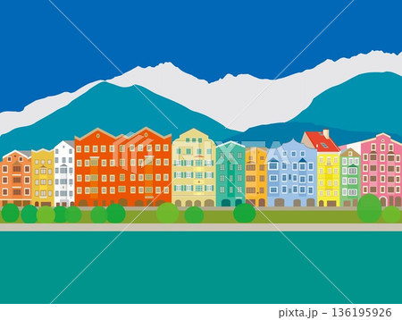 インスブルック　innsbruck　オーストリア　austria　春風景 136195926