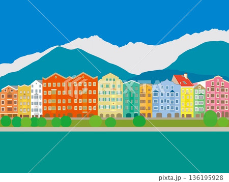 インスブルック　innsbruck　オーストリア　austria　春風景 136195928