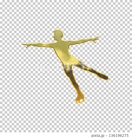 黄金の男性フィギュアスケーター、アルファチャンネル 136196275