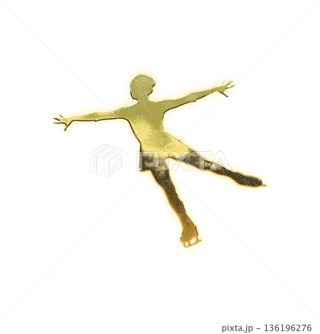 黄金の女性フィギュアスケーター、アルファチャンネル 136196276