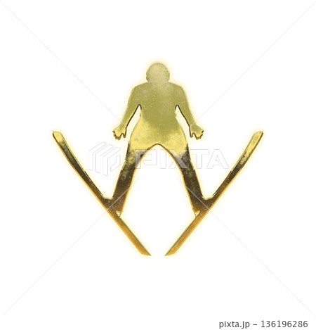 黄金のスキージャンプ選手、アルファチャンネル 黄金のスキージャンプ選手、アルファチャンネル 136196286