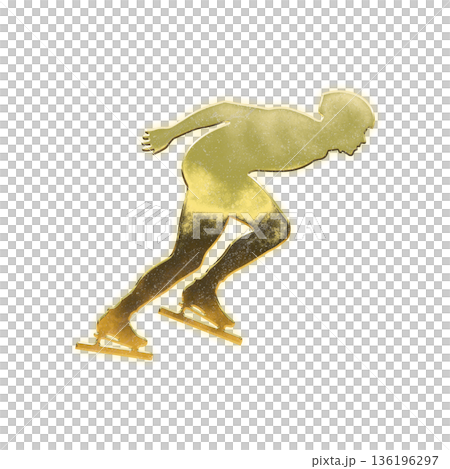 Golden skater with alpha channel 136196297