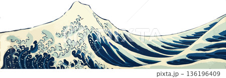 富嶽三十六景_神奈川沖浪裏_波2 富嶽三十六景_神奈川沖浪裏_波2 136196409