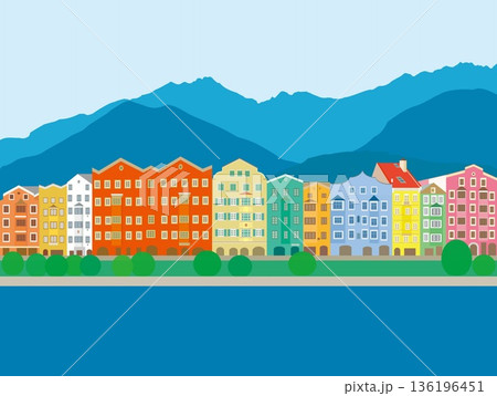 インスブルック innsbruck オーストリア austria 夏風景 インスブルック innsbruck オーストリア austria 夏風景 136196451