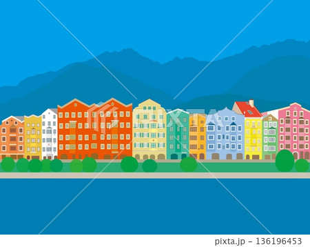 インスブルック　innsbruck　オーストリア　austria　夏風景 136196453