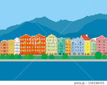 インスブルック　innsbruck　オーストリア　austria　夏風景 136196455