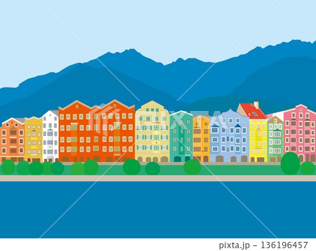 インスブルック innsbruck オーストリア austria 夏風景 インスブルック innsbruck オーストリア austria 夏風景 136196457