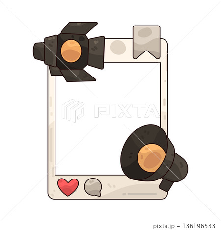 Illustration of Social Media Frame 136196533